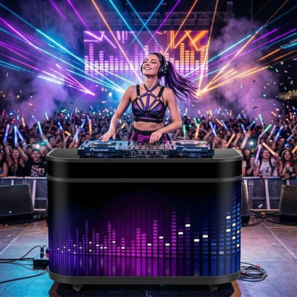 Cabină-dj-led