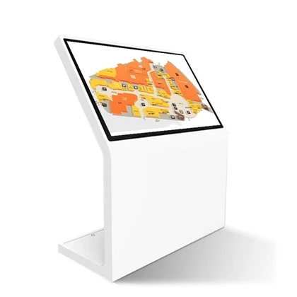 Chioșc interactiv digital tactil în formă de L